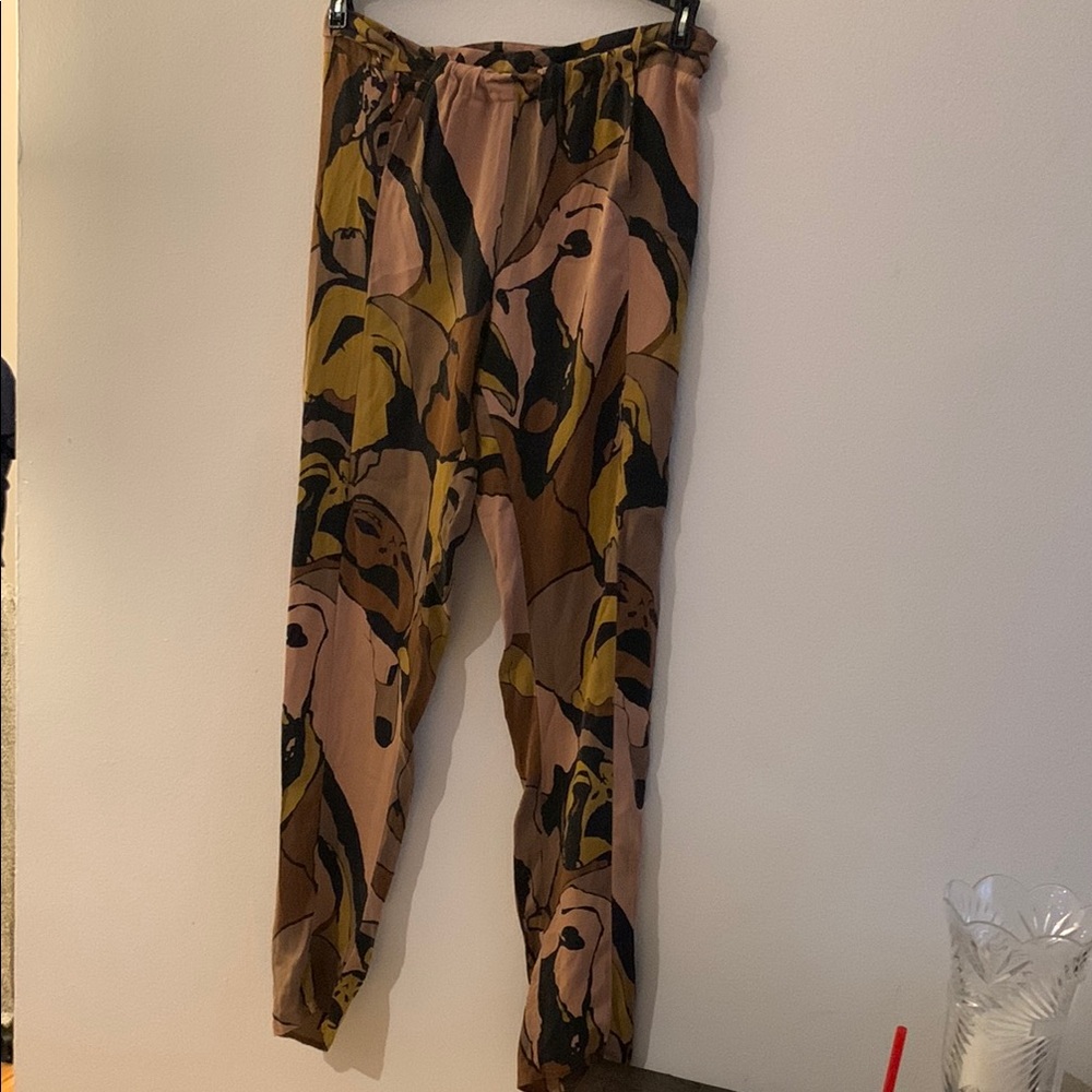 STINE GOYA Black and Brown Sweatpants with Contemporary Style - Preloved